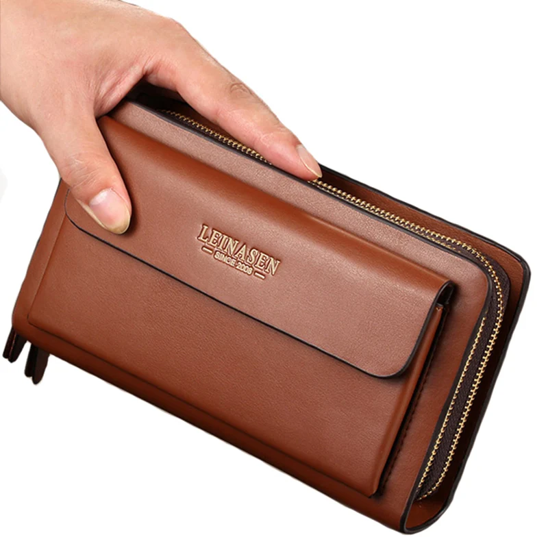 New Business wallet Coin Pocket purse long leather portfolio Large capacity fashion wallets Card Holder Clutch