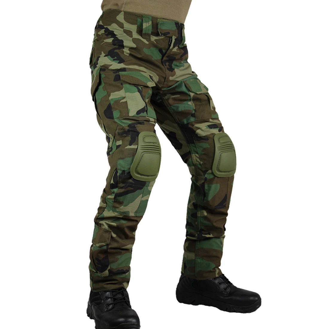 

zuoxiangru Men's Multicam Tactical Pants Multi-Pockets Military Camo Outdoor Airsoft Combat Hunting Pants with Knee Pads