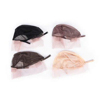 

4 Colors Professional Hairnets Hair Caps For Making Wigs With Adjustable Strap Weaving Cap Tools Hair Net Hair Accessories