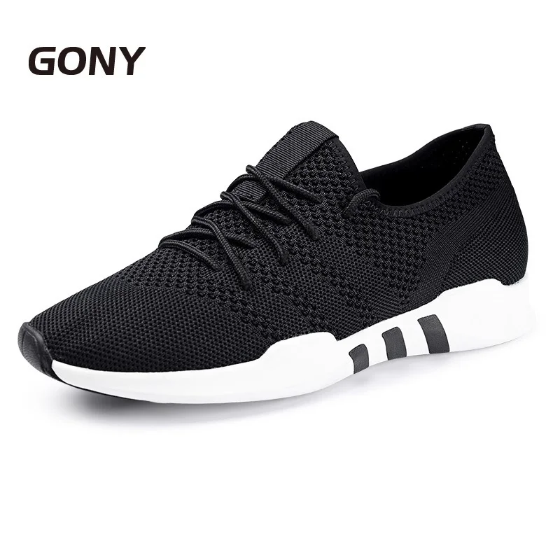

Comfortable Lightweight Men's Casual Mesh Sport Shoes with Hidden Insole Height Increase Elevator Sneakers
