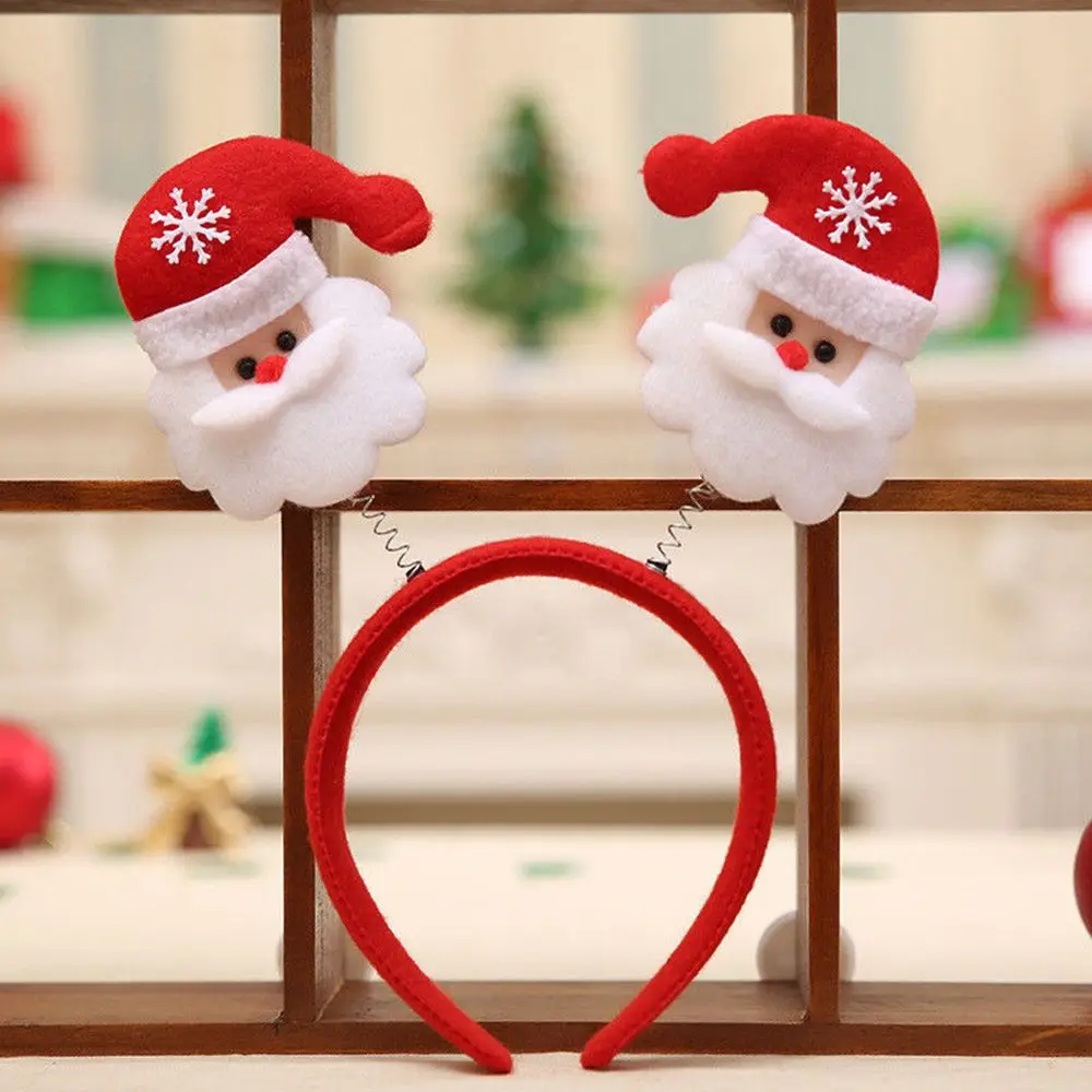 Детская Рождественская повязка на голову для взрослых стильная заколка для волос олень Санта-Клаус инструмент для волос