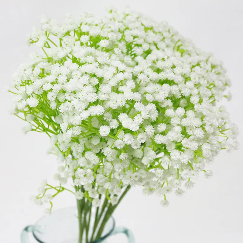 Flone Artificial Baby's Breath Gypsophila Simulation Flower Plastic Flowers Plant Home Office Wedding Party Decor Art Flores (9)