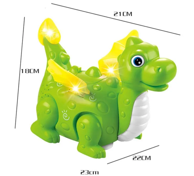 Дети будут закладывать яйца динозавр игрушка образовательный Электрический музыкальный светильник проекционный унисекс Электронный пластиковый на батарейках