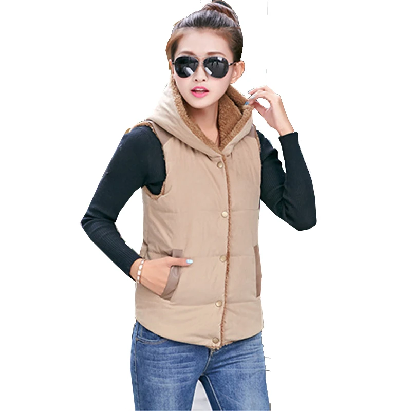 2018 Women's Autumn Winter Fleece Vest Coats Female Slim Fit Hooded Vest Jackets Sleeveless Waistcoat M-3XL 2018 Women's Autumn Winter Fleece Vest Coats Female Slim Fit Hooded Vest Jackets Sleeveless Waistcoat M-3XL