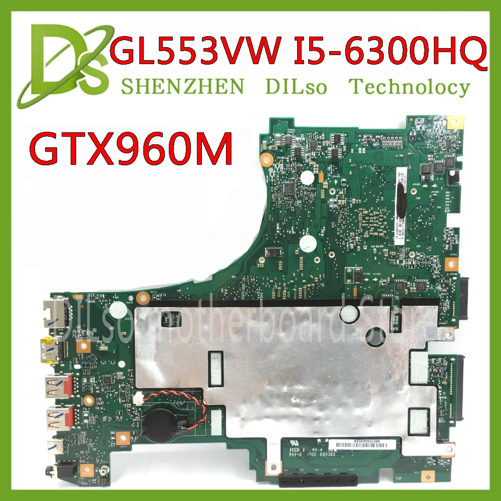  KEFU GL553VW For ASUS FX53V FX53VW ZX53V ZX53VW laptop motherboard GL552VW mainboard I5-6300HQ GTX9