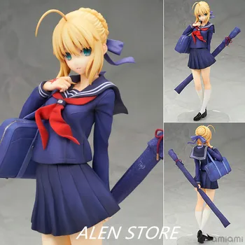 

Anime Figure 18 CM Fate Stay Night Saber Master School Uniforms Ver. PVC Action Figure Collectible Toy Model