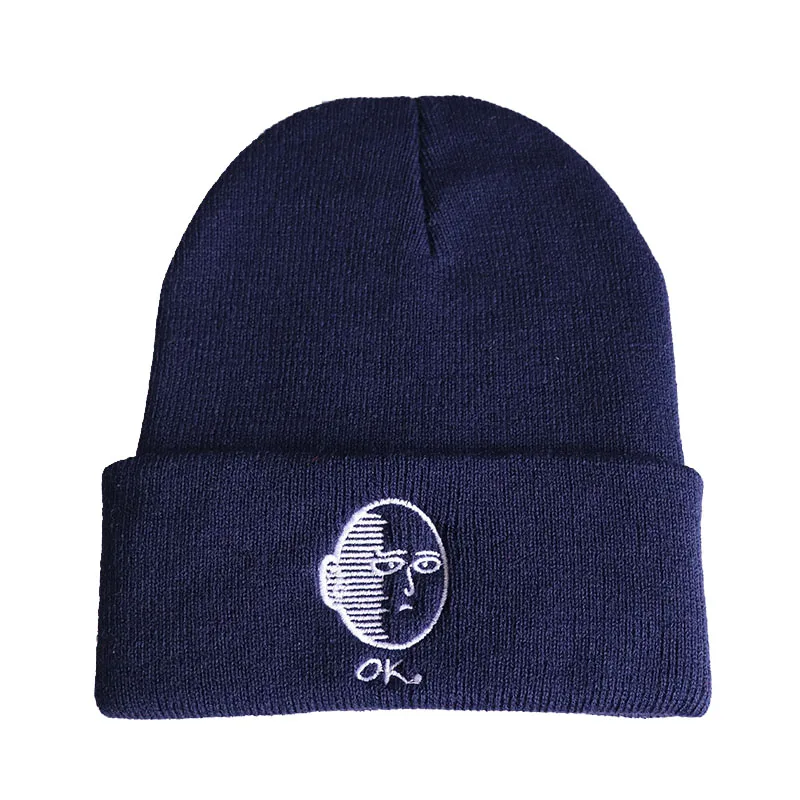 ONE PUNCH MAN шапка для папы 100% акрил Beanie аниме веер вышивка забавные шапки мужчин и