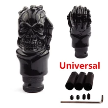 Cabeça do crânio abs universal shifter de engrenagem do carro knob crânio shifter alavanca apto para transmissão manual