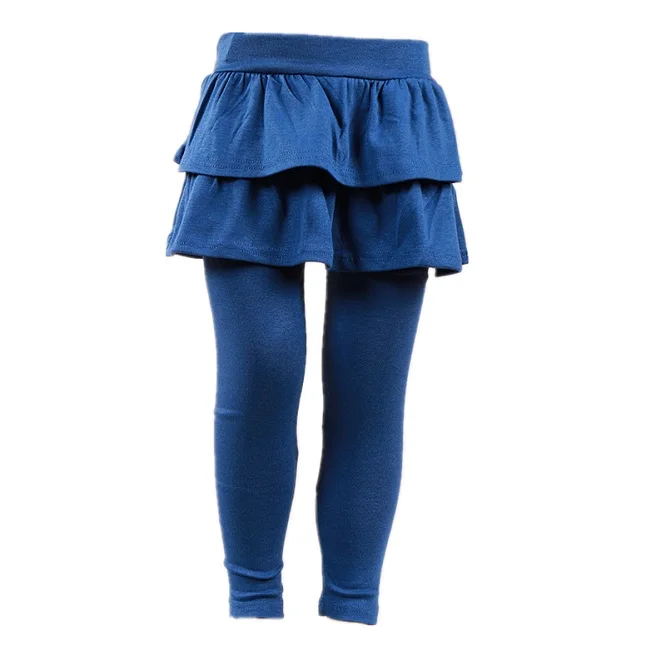 Штаны для маленьких девочек г. Осенние леггинсы для девочек с юбкой Одежда для маленьких девочек детские брюки детские леггинсы штаны для От 3 до 8 лет - Цвет: Синий