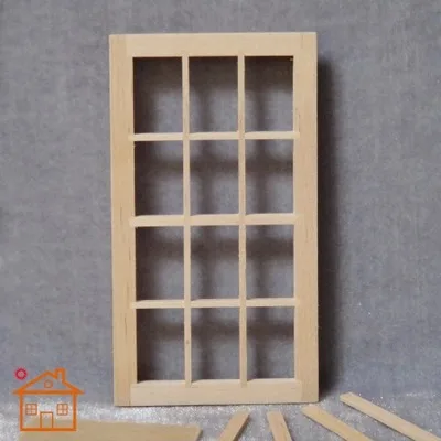 

1:12 Dollhouse Mini Window with 12 Squares for Doll Home Toy Accessories DIY Decorations