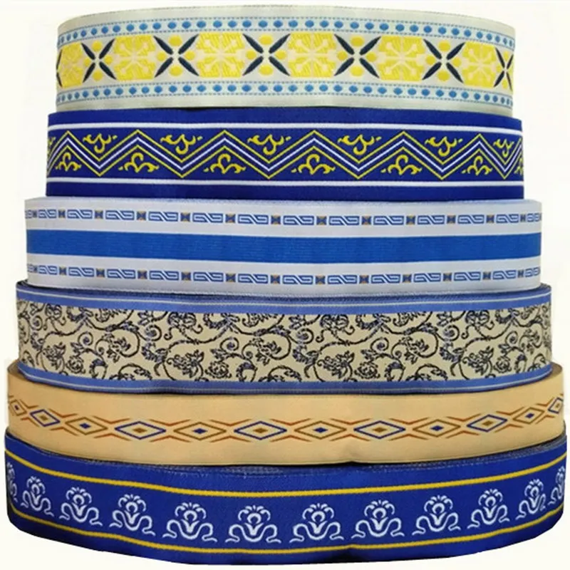 

3M/Lot Blue Flower Lace Fabric Patchwork Lace Trimming DIY Garment Cloth Scrapbooking HB18