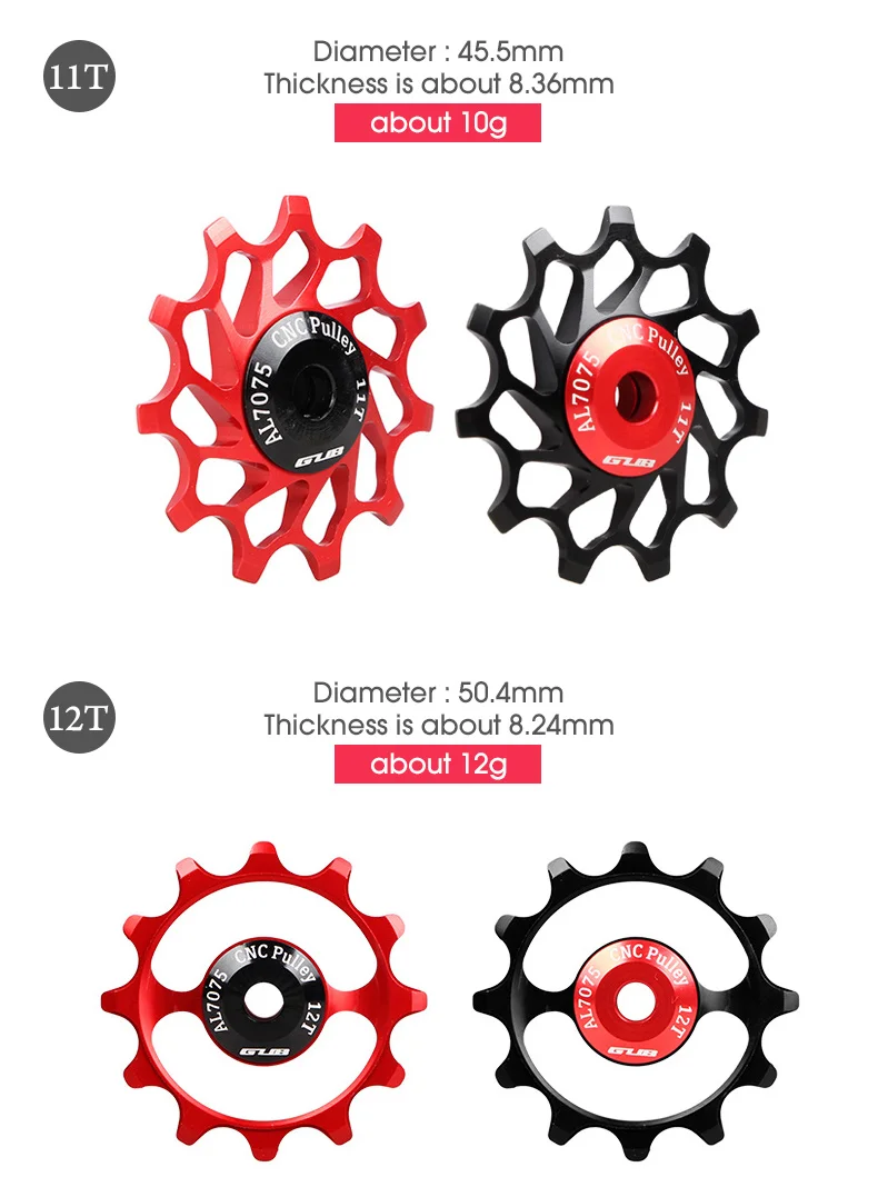 GUB 1 шт. 11T 12T 14T велосипедный задний переключатель шкив MTB дорожный велосипед задний переключатель ролик стальной подшипник Jockey колеса