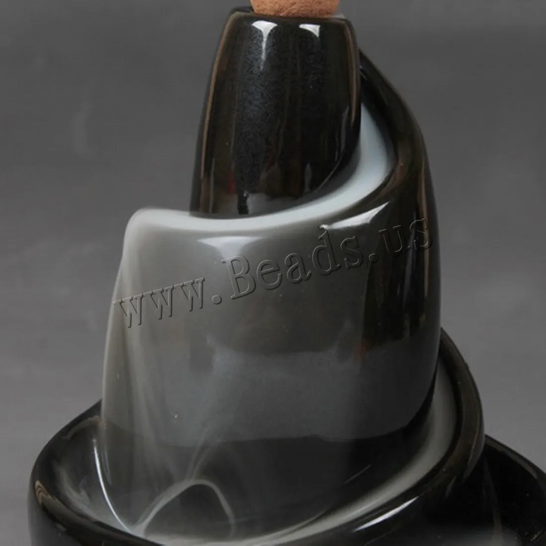 Mountain River Handicraft Backflow Incense Burner Ceramic Incense Holder Smoke Waterfall Censer Creative Use In Home Teahouse