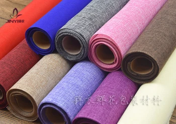 

50CM*5yard Flower Packing Cotton Linen Fabric Fiber Textiles Wine Shirt Shoes Wrapping Paper Gift Packing Material