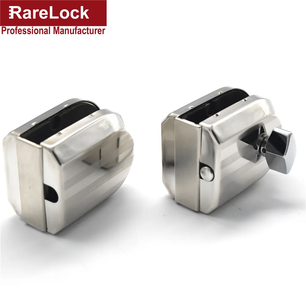 Glass Door Lock Keyless Stainless Steel Glass Window Locks for Bathroom