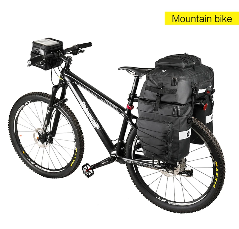 WEST BIKING, 75л, велосипедные сумки, 3 в 1, Велоспорт, Паньер, багаж для горного велосипеда, задние сиденья, сумки для багажника, водонепроницаемый, двухсторонний, велосипедная сумка