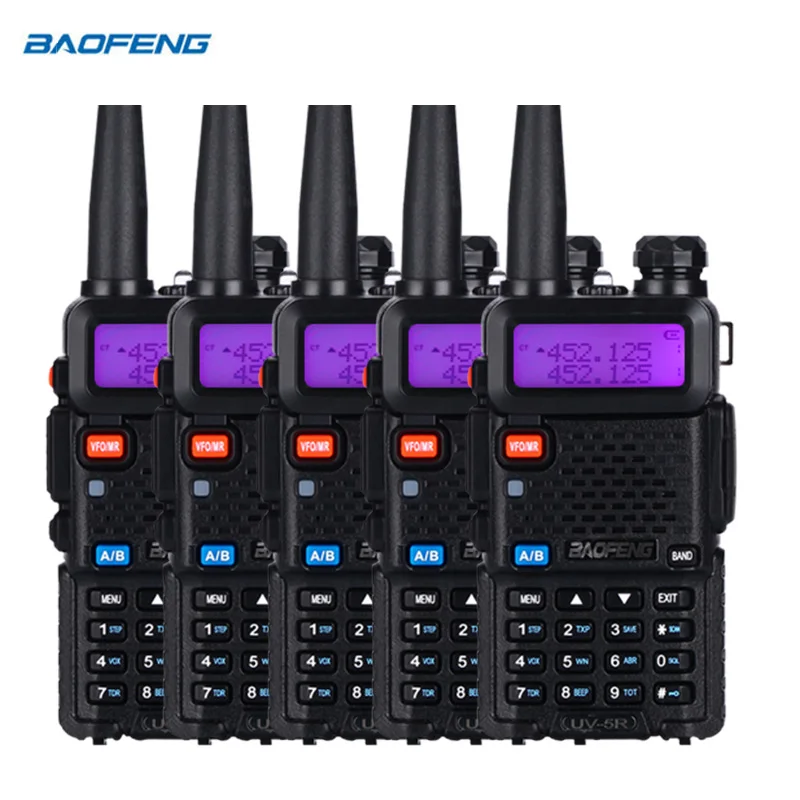 BaoFeng UV-5R рация двухсторонняя радио обновленная версия baofeng uv5r 128CH 5 Вт VHF UHF 136-174 МГц и 400-520 МГц - Цвет: V1 Black