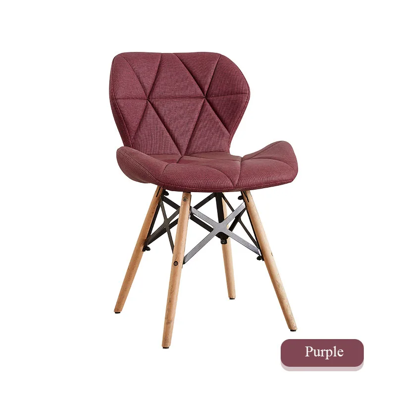 Скандинавские INS ресторанная мебель стул столовая современный Pu китайский железный стул деревянные кухонные обеденные стулья для столовой s диван - Цвет: Фиолетовый