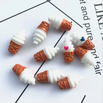 

10pcs/lot resin cabochons accessories flatback resin Ice cream mix colors charms diy