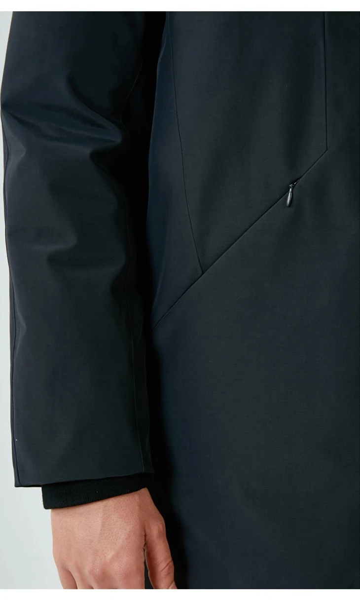 Отборный Зимний пуховик, Мужская парка, пальто на утином пуху, мужская одежда средней длины S | 418412501