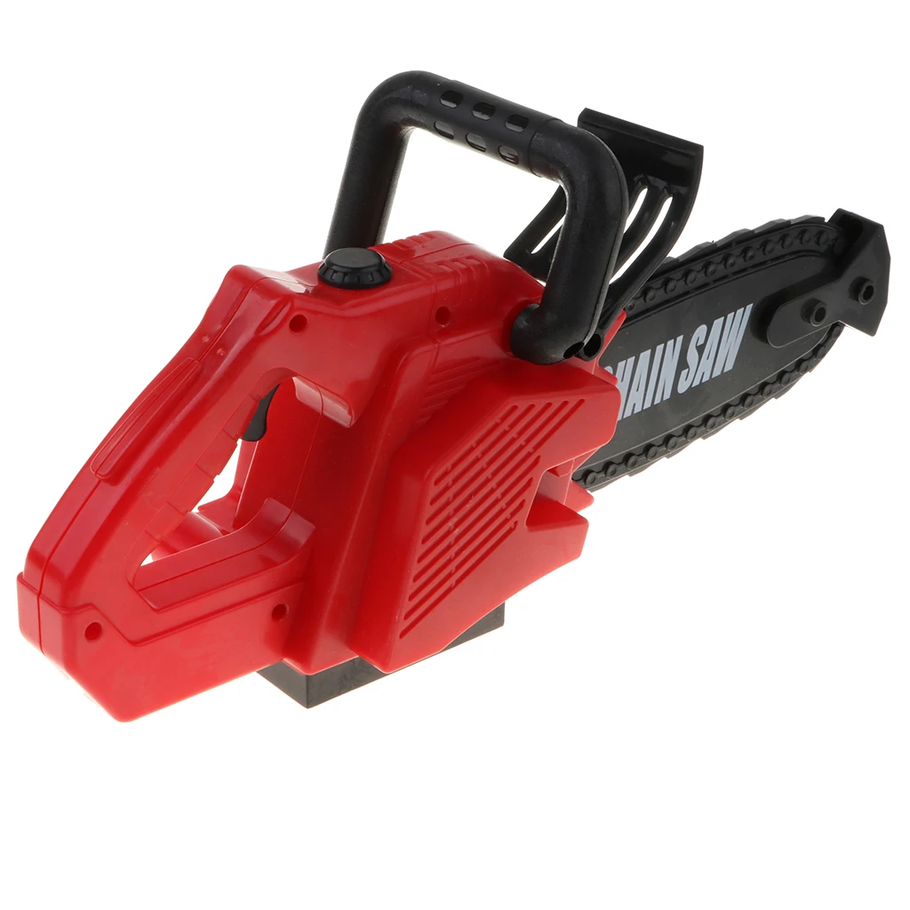 Kids Children's Power Construction Tool Electric Chainsaw Toy Set with Real Motor Sound