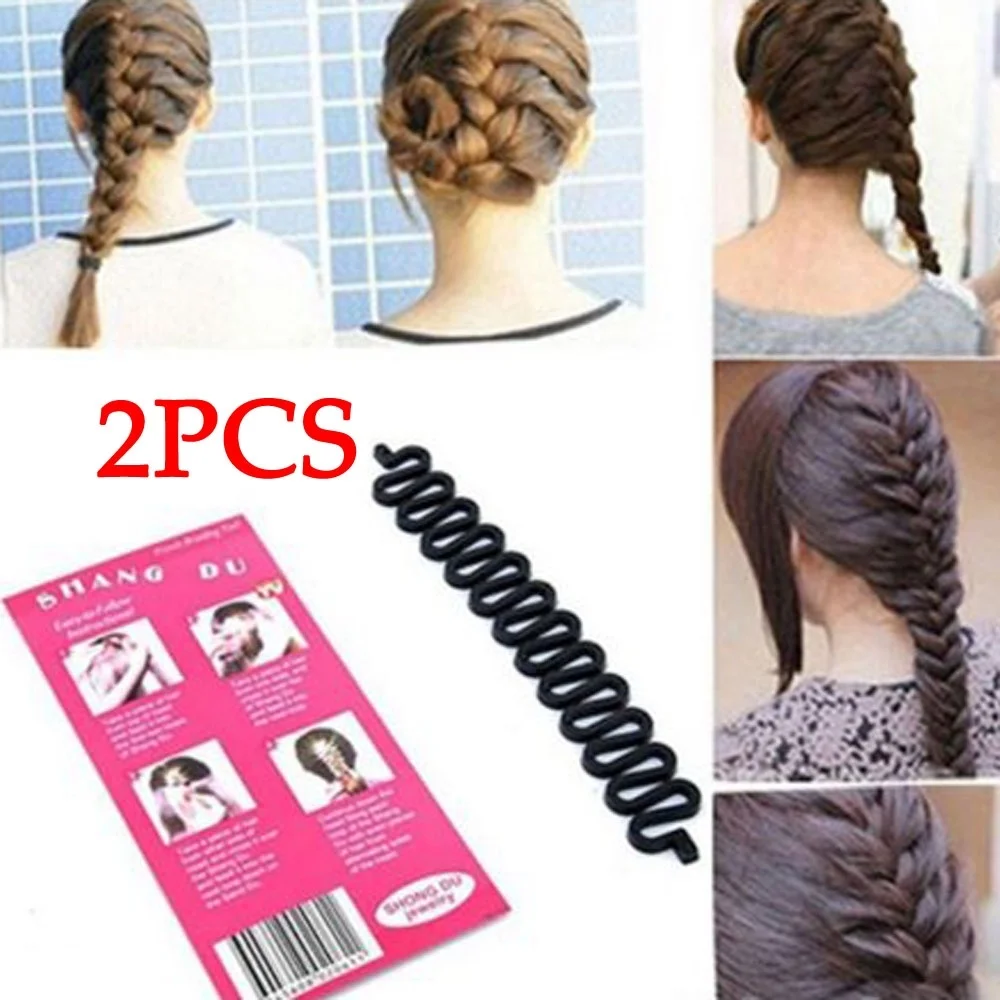High Quality French Hair Braiding Tool Roller With Magic hair Twist Styling Bun Maker (Color: Black)