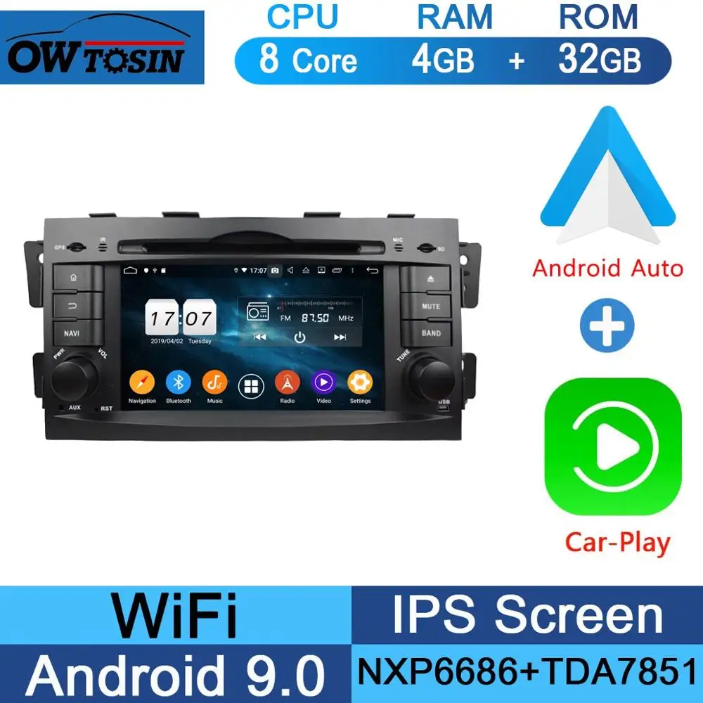 " ips 8Core 4G ram+ 64G rom Android 9,0 автомобильный dvd-плеер для Kia Mohave Borrego 2008- DSP радио gps Parrot BT Adas мультимедиа - Цвет: 32G CarPlay Android