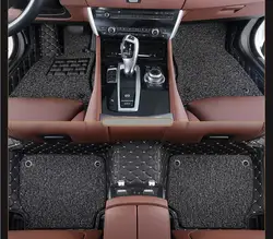 Авто Коврики для Mercedes-Benz ML63 ML320 ML350 ml400 2014-2017 футов ковры шаг Коврики Вышивка кожа Провода катушки 2 Слои