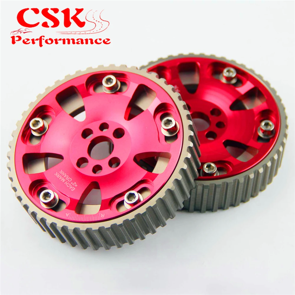 

2 Pcs High Performance Cam Gears Pulley Kit Fits For 89-02 Nissan Skyline RB20 RB25 RB26 R32 R33 R34 Black/Blue/Red/Purple
