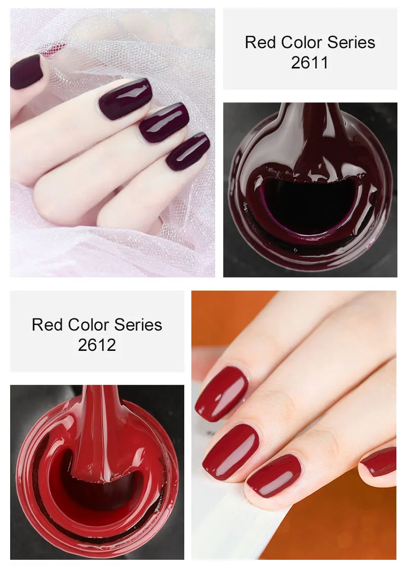 ROSALIND, 7 мл, красный цвет, серия, Гель-лак для ногтей, УФ светодиодный, замачиваемый, Гель-лак для ногтей, Полупостоянный, УФ-гель для ногтей