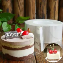 Прозрачный мусс, окружающий край, обертывание, лента для выпечки торта, воротник, рулон, сделай сам, для выпечки, прозрачный мусс, около 200 м