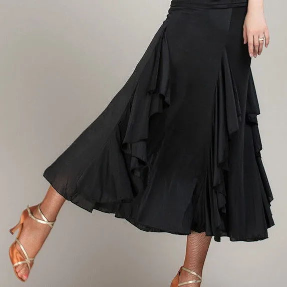 

Women Girls Ballroom Dance Skirt Long Swing Modern Standard Waltz Competition Dance Dress Belly Dance Latin Tango Skirts