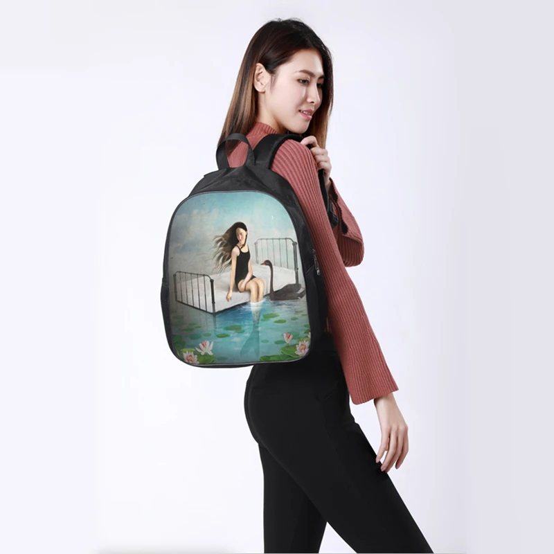 CROWDALE 15 дюймов индивидуальные стильный рюкзак детей школьные сумки для девочек мультфильм школа рюкзак характер Стиль daypack
