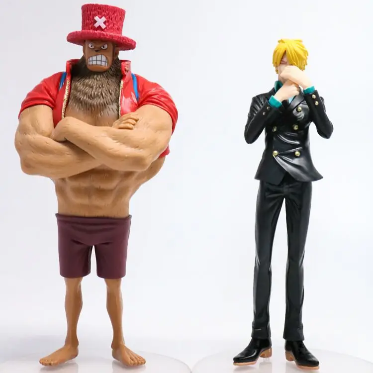 

2pcs/set 16-19cm One piece sanji Chopper Anime Action Figure PVC New Collection figures toys Collection for Christmas gift