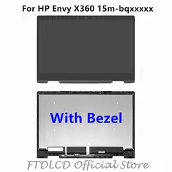 FTD lcd 15,6 ''подсветка" FHD "lcd сенсорный экран дигитайзер сборка + рамка для hp Envy X360 15m-bqxxxxx 15m-bq000 15m-bq100 15m-bq021dx