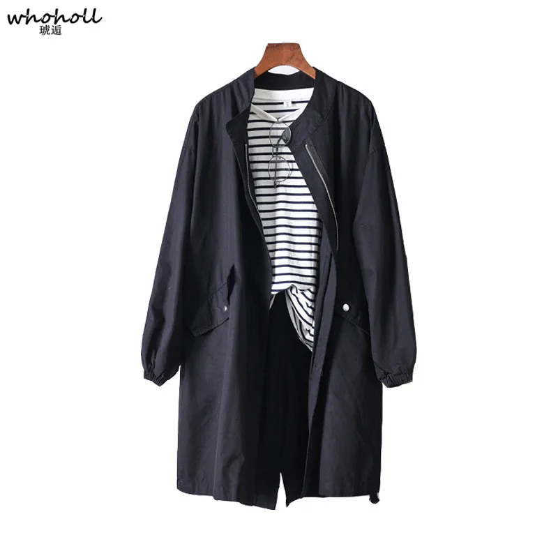 

Long Women Coat New Spring BF Style Casual Trench Coat For Women Manteau Femme Single-Breasted Fashion Women Trench Coats