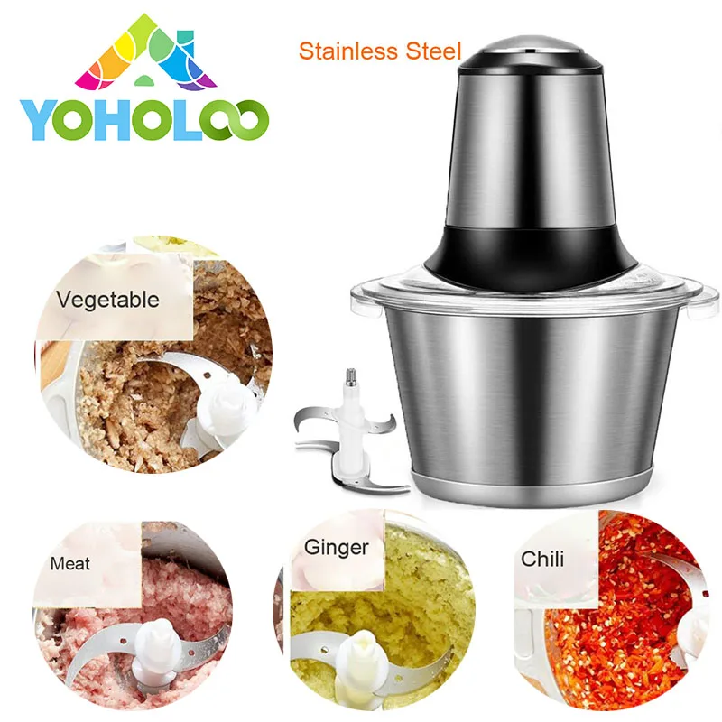 

Electric Meat Grinder Stainless Steel Automatic Meat chopper Slicer&Meat Cutter Helpful Kitchen Mincer Electric Food Chopper