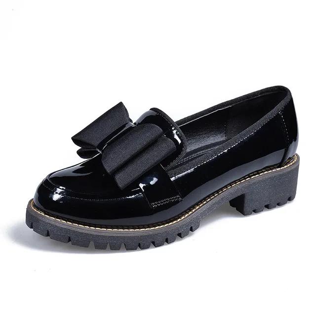 Г. черные, британские, плюшевые, саженцы бабочек, повседневные женские лоферы женская зимняя обувь с круглым носком, маленькие, большие размеры 33-42 - Цвет: black