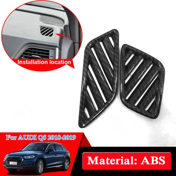 

Car Styling ABS Air Conditional Sequin For Audi Q5 Q5L 2018 2019 Dashboard Outlet Cover Sequins Internal Accessories Car Sticker