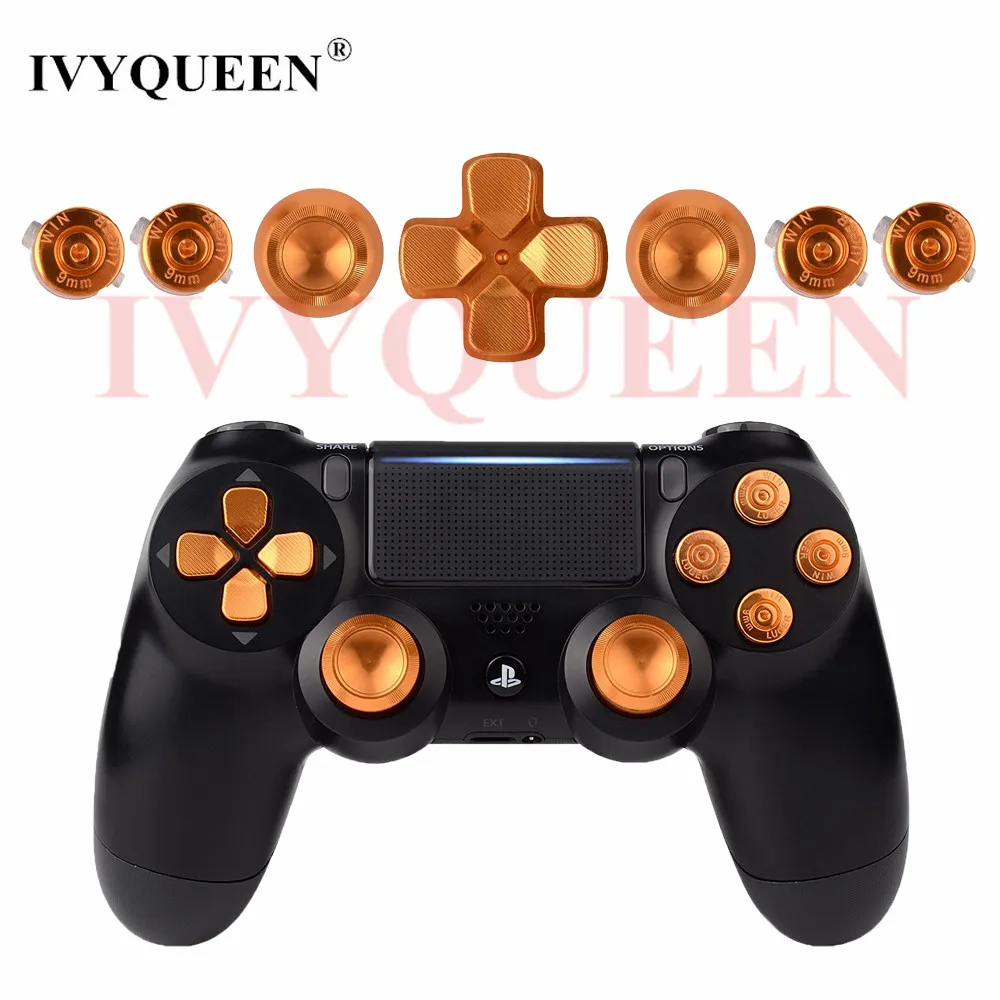 for ps4 pro slim metal buttons gold    05