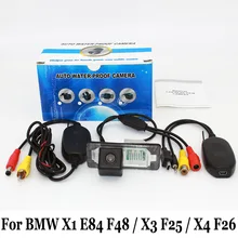Стоянка для автомобилей Камера Для BMW X1 E84 F48/F25 X3/X4 F26/RCA AUX Проводной Или Беспроводной/HD CCD Ночного Видения Камеры Заднего вида