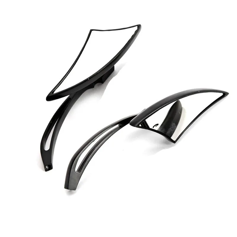 Motorcycle Black Spear Blade Mini Mirrors For Harley Davidson Sportster Dyna Softail