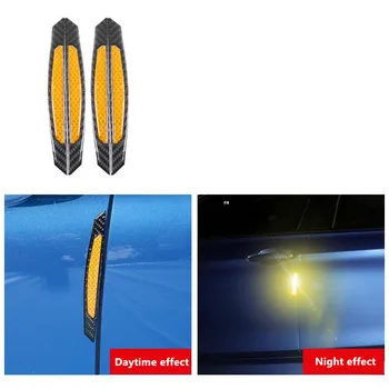 

1 Set 100% Real Carbon Fiber Car Door Decoration Strip Universal Crash Bar Anti-Rub Bumper Door Side Edge Protection Stickers