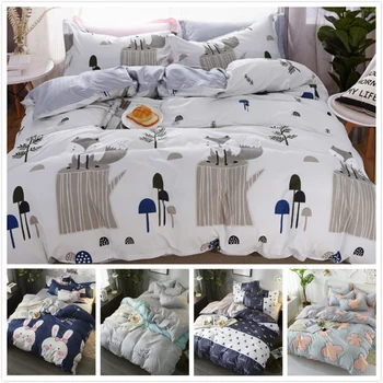 

2018 New Creative Pattern Duvet Cover 3/4pcs Bedding Set Kids Child Soft Cotton Bed Linen Single Twin Queen King Size Quilt Case