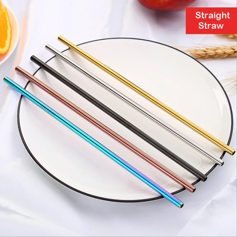 

Wholesale 8.5''/10.5'' Straight and Bend Reusable Drinking Straw For 20/30OZ TUMBLER Mug Cup Bar Accessories 50pcs/lot