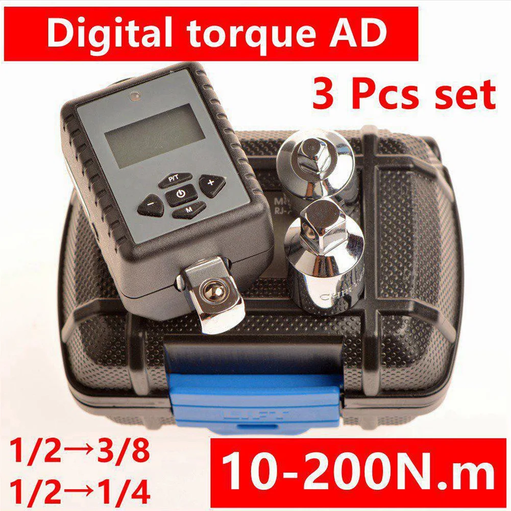 

1/2inch Tool Steel Electronic Black Bike Car Repair Adjustable Digital 10-200Nm Professional Durable Torque Wrench Display Head