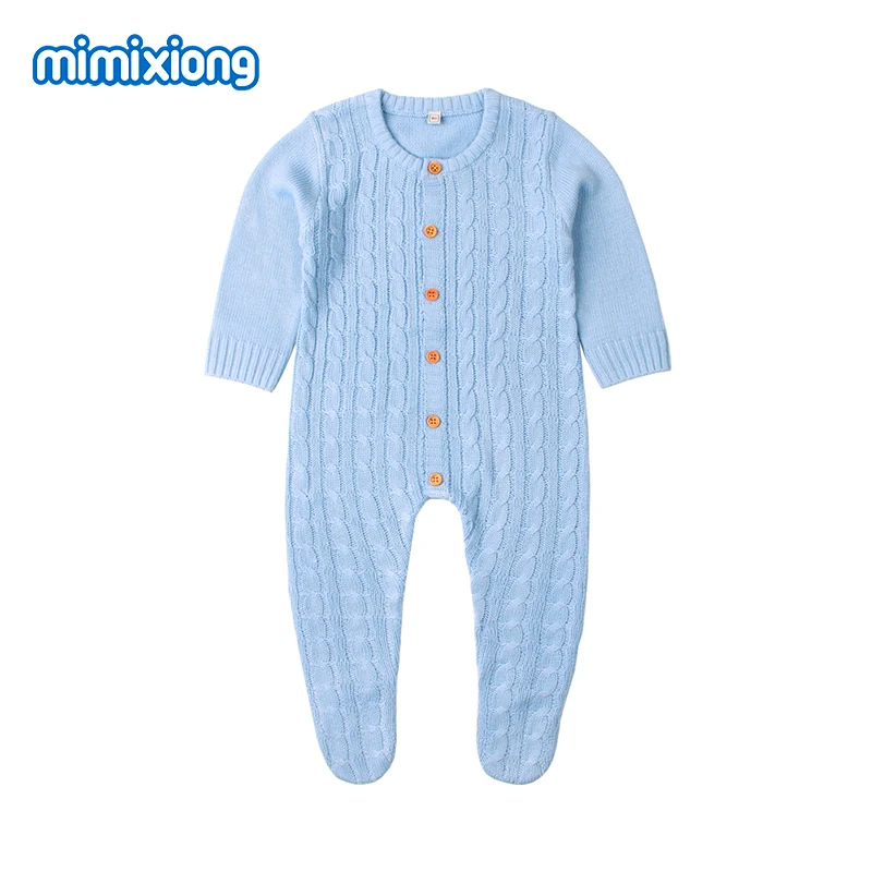 Newborn Baby Footie Spring Thin Toddler Boys Jumpsuit Outfits Summer Hollow Out Little Girls Overalls Long Sleeve Kids Playsuits