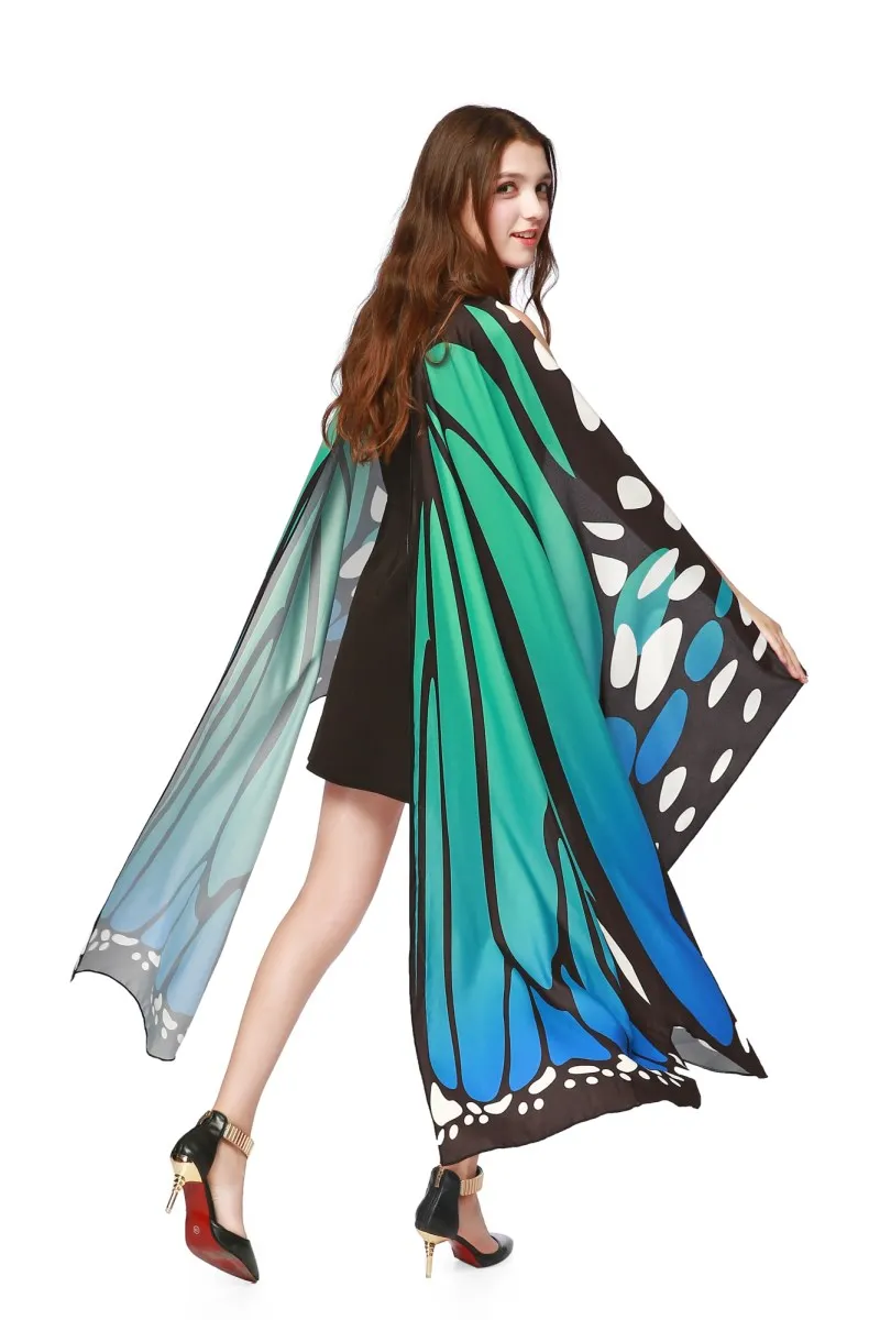 summer beach maxi dresses New Women Wrap Shawl Stole Scarves Bikini Cover-Ups Swimwear Long Butterfly Wing Cape Beach Cover Up summer beach maxi dresses