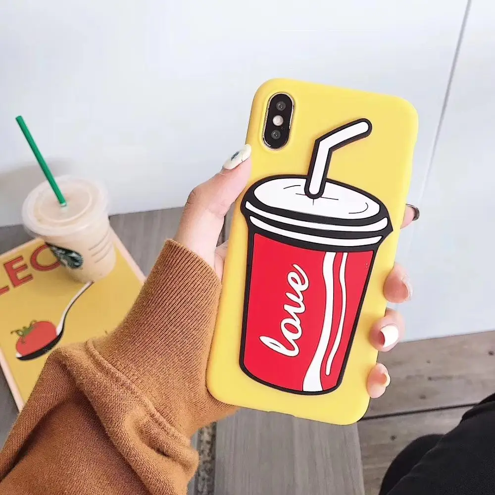 3D Cola Shape Patterned Soft TPU Silicon Case Cover on sfor Samsung A10 A20 A30 A50 M10 Candy Color Matte Skin Phone Coque Funda (6)