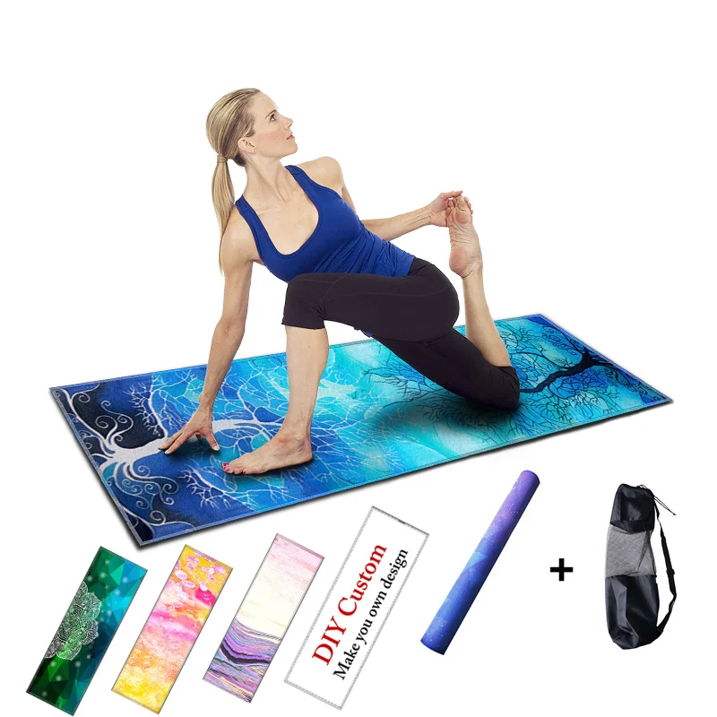 Rubber Folding Yoga Mat Pilates Mats Thick Yoga Carpet Fitness pads for
